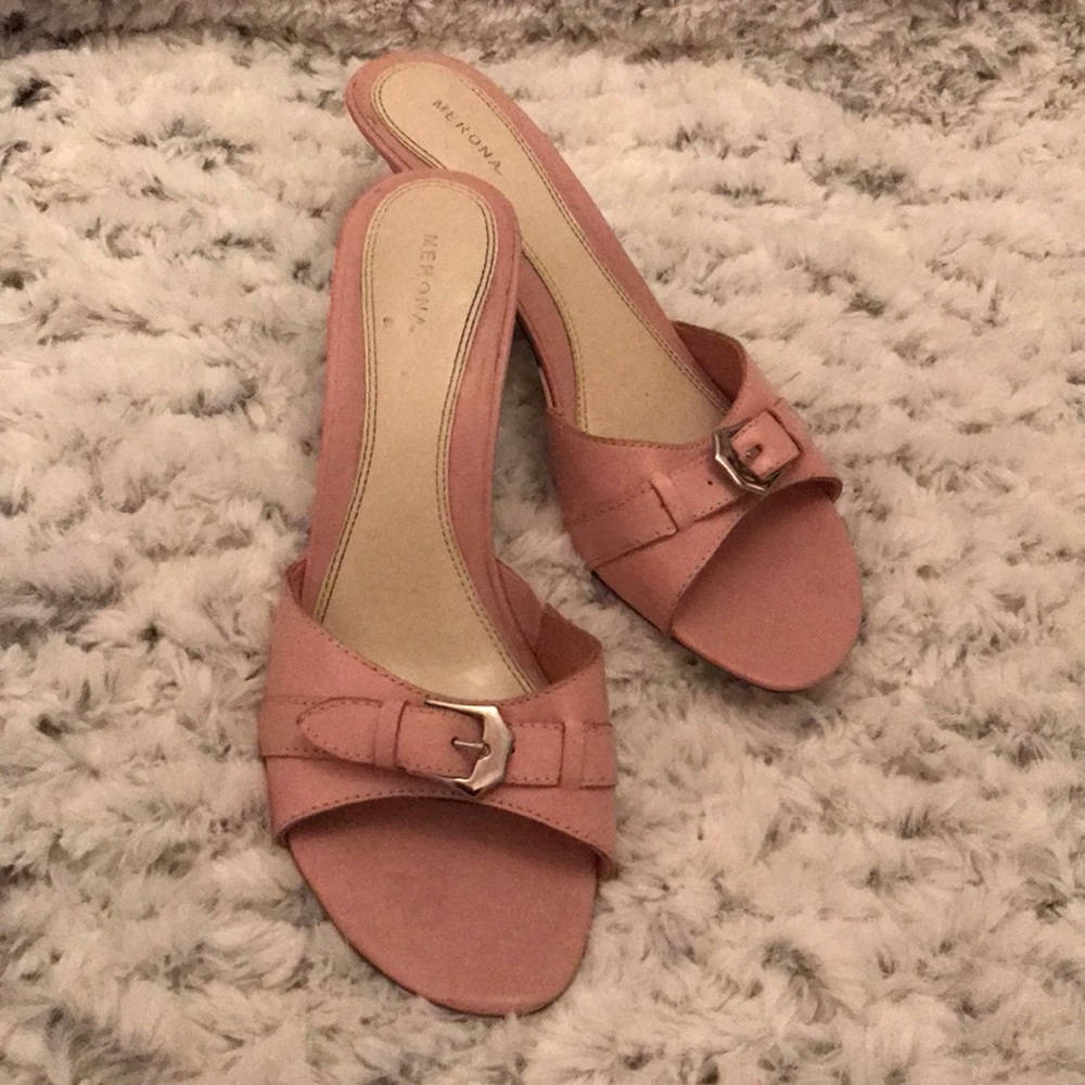 Merona open toe heels